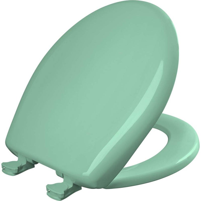 Bemis Classic Colors Slow Close Toilet Seat, Easy Clean Hinges and Durable Plastic Seat, Made in USA, Round, Ming Green - Image 1